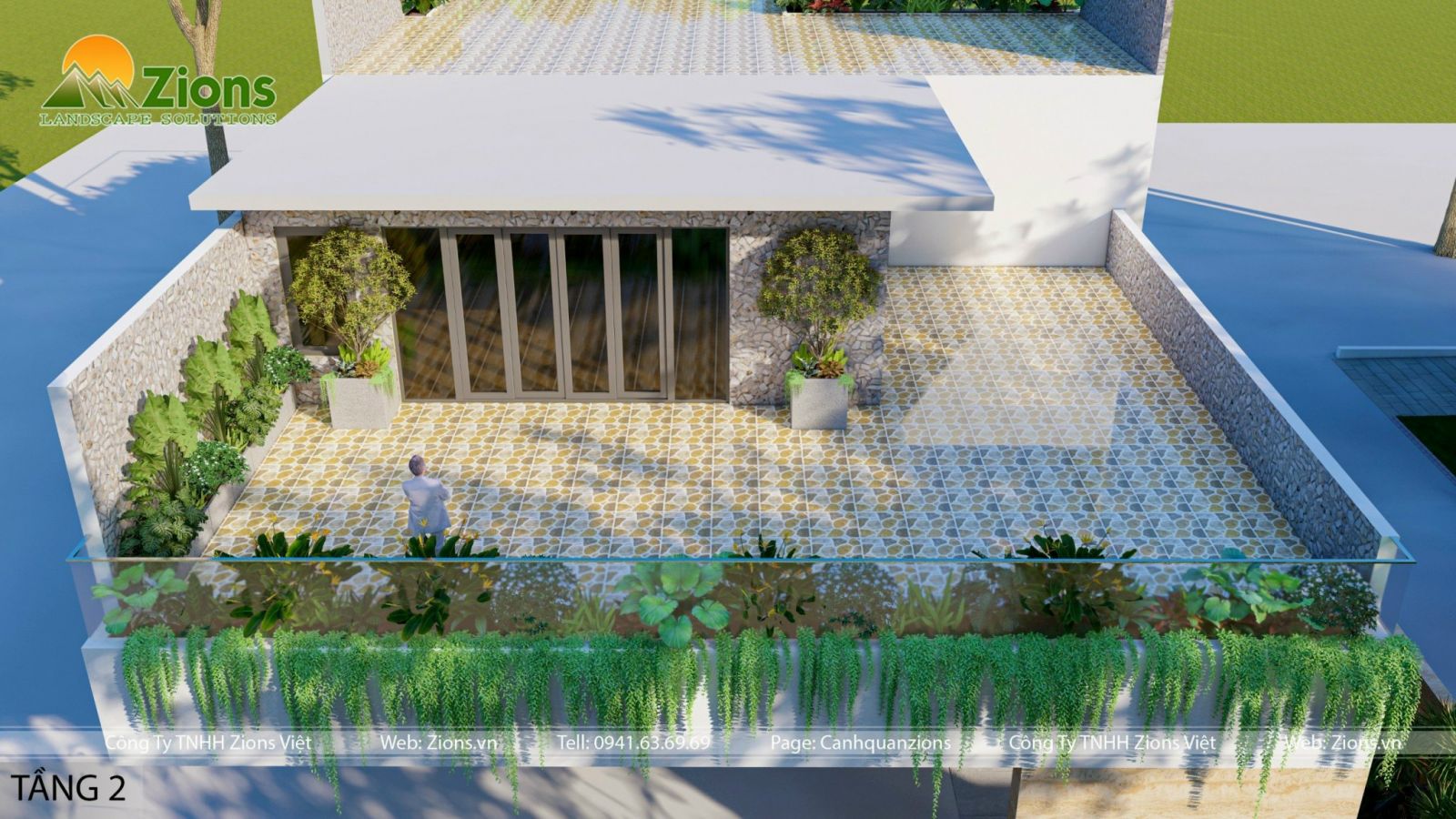 thiết kế vườn sân thượng - zion's